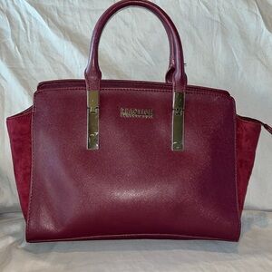 Kenneth Cole Reaction Baked Apple Medium Satchel Bag | Textured Faux Leather